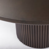 Terra 60L x 60W x 30H Dark Brown Wood Round Fluted Dining Table from Mercana - Luna Furniture