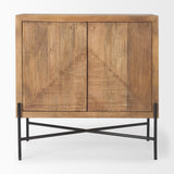 Cairo 36.0L x 19.5W x 36.0H 2 Door Wood and Metal Cabinet from Mercana - Luna Furniture
