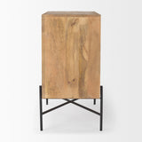 Cairo 36.0L x 19.5W x 36.0H 2 Door Wood and Metal Cabinet from Mercana - Luna Furniture