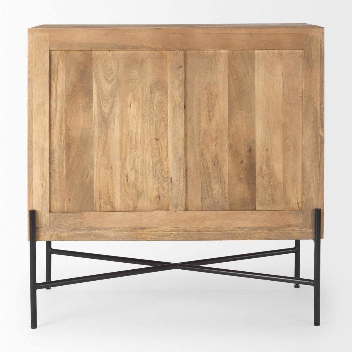 Cairo 36.0L x 19.5W x 36.0H 2 Door Wood and Metal Cabinet from Mercana - Luna Furniture