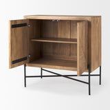 Cairo 36.0L x 19.5W x 36.0H 2 Door Wood and Metal Cabinet from Mercana - Luna Furniture
