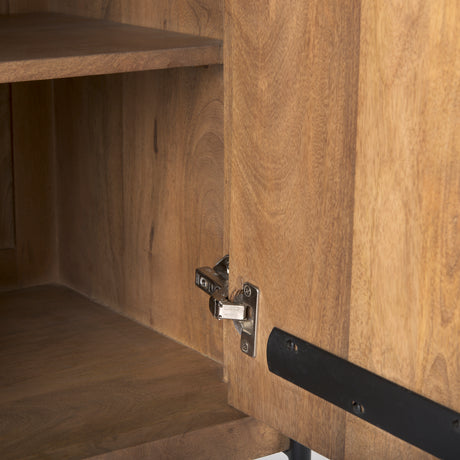 Cairo 36.0L x 19.5W x 36.0H 2 Door Wood and Metal Cabinet from Mercana - Luna Furniture