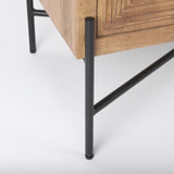 Cairo 36.0L x 19.5W x 36.0H 2 Door Wood and Metal Cabinet from Mercana - Luna Furniture