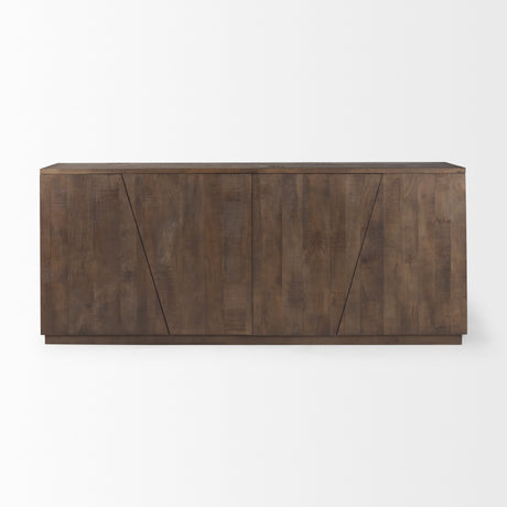 West 82.0L x 18.0W x 34.0H Wooden Angular Sideboard from Mercana - Luna Furniture