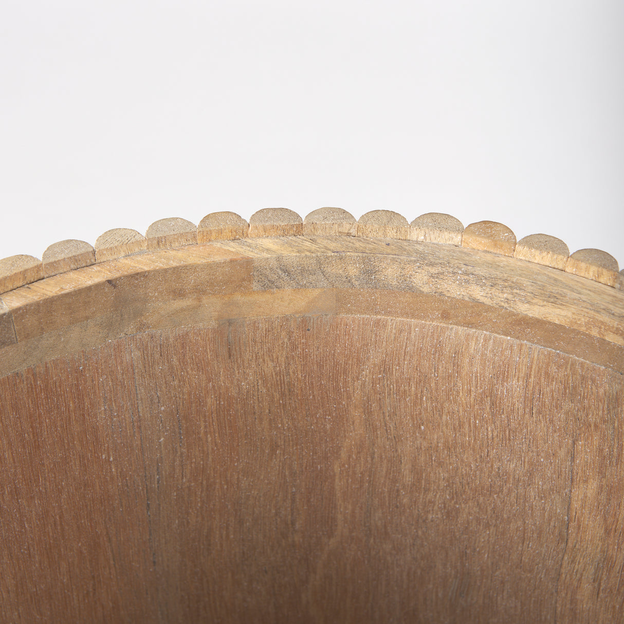 Terra 18L x 18W x 22H Light Brown Wood Fluted Round Side Table from Mercana - Luna Furniture