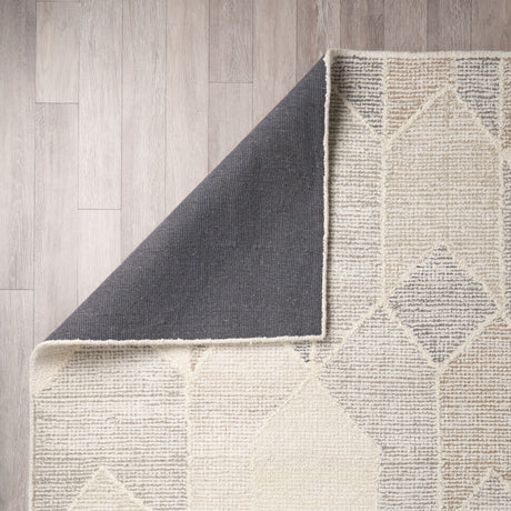 Kolt 5x8 Neutral Geometric Patterned Wool Area Rug from Mercana - Luna Furniture