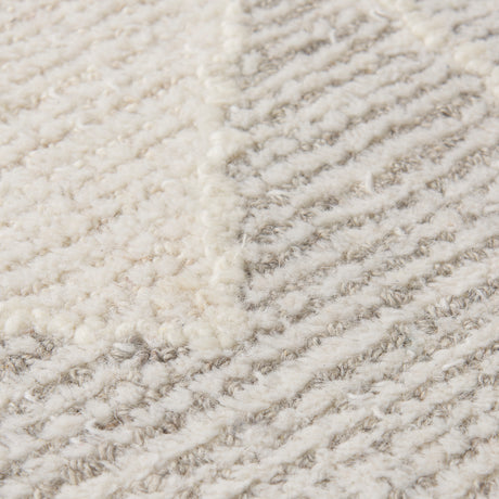 Kolt 5x8 Neutral Geometric Patterned Wool Area Rug from Mercana - Luna Furniture