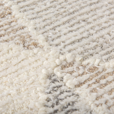 Kolt 9x12 Neutral Geometric Patterned Wool Area Rug from Mercana - Luna Furniture