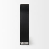 Sloan 47.5W x 85.5H Black Wood W/Black Metal Frame Arch Cabinet from Mercana - Luna Furniture