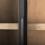 Sloan 47.5W x 85.5H Black Wood W/Black Metal Frame Arch Cabinet from Mercana - Luna Furniture