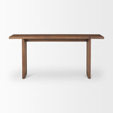 Grier 65" Medium Brown Solid Wood w/ Cane Console Table from Mercana - Luna Furniture
