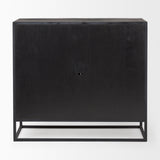Sloan 40.0W Black Wood W/Black Metal Frame Accent Cabinet from Mercana - Luna Furniture