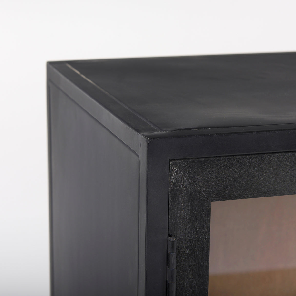 Sloan 40.0W Black Wood W/Black Metal Frame Accent Cabinet from Mercana - Luna Furniture