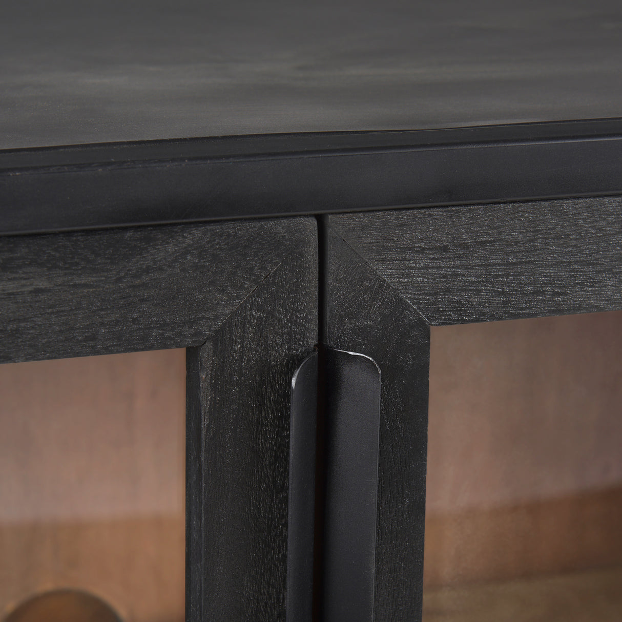 Sloan 40.0W Black Wood W/Black Metal Frame Accent Cabinet from Mercana - Luna Furniture