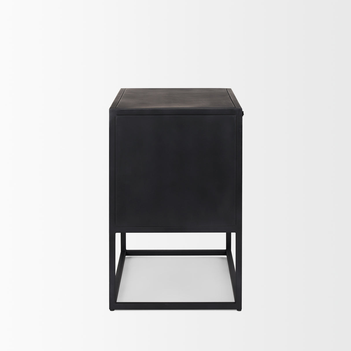 Sloan Black Wood W/Black Metal Frame Side Table from Mercana - Luna Furniture