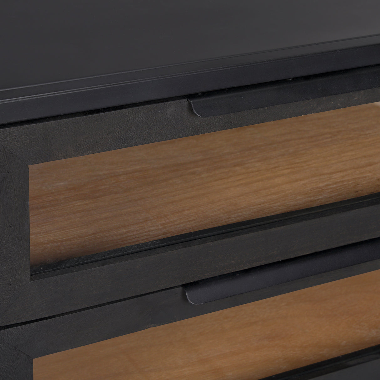Sloan Black Wood W/Black Metal Frame Side Table from Mercana - Luna Furniture