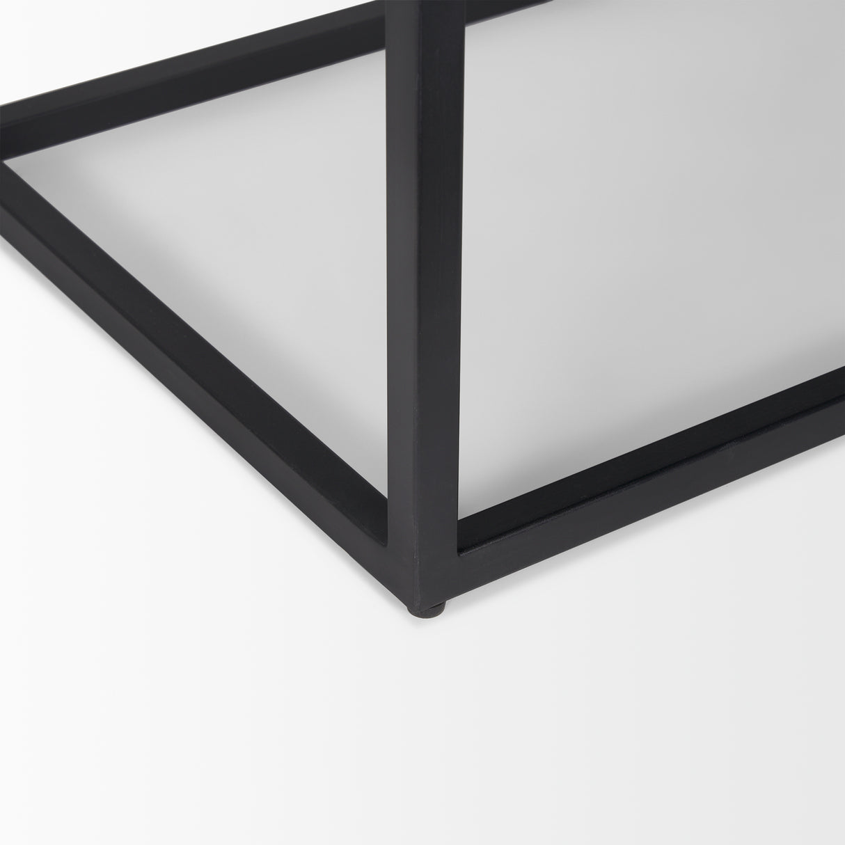 Sloan Black Wood W/Black Metal Frame Side Table from Mercana - Luna Furniture