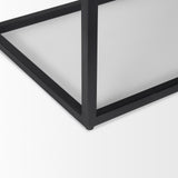 Sloan Black Wood W/Black Metal Frame Side Table from Mercana - Luna Furniture