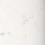 Maxwell 32" Round White Marble Tabletop w/ Blonde Wood & Black Metal Accent Pedestal Bistro Table from Mercana - Luna Furniture