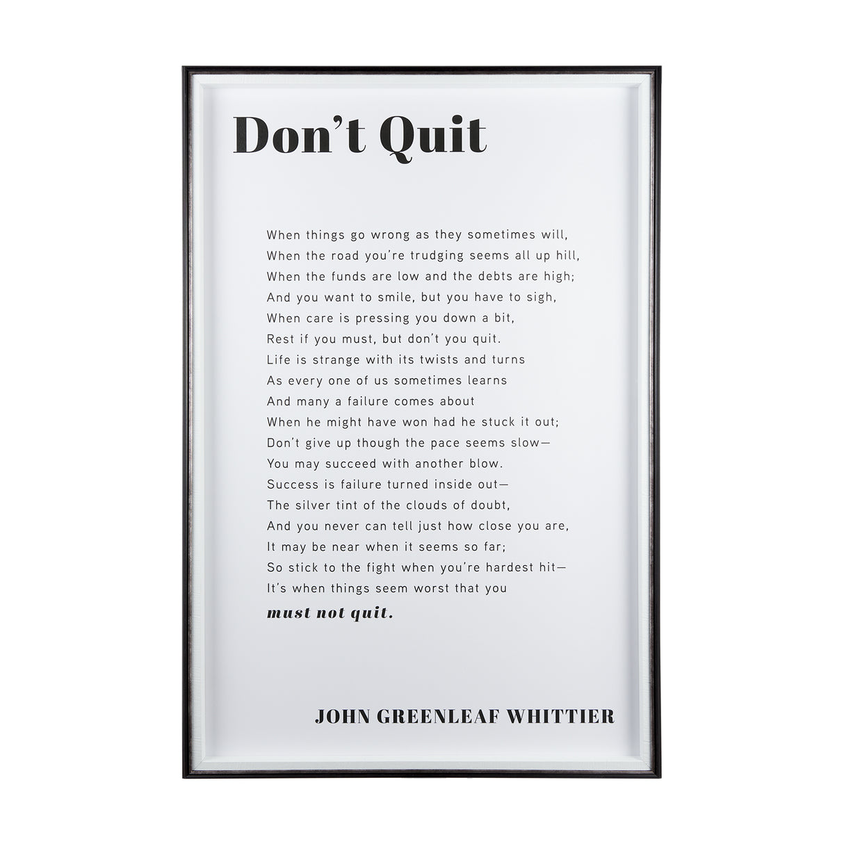 Don't Quit by Mercana Studio a Framed Art Print Matted under Glass from Mercana - Luna Furniture