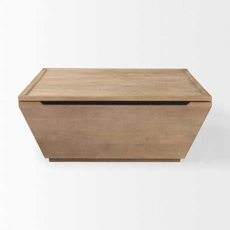 Wyatt 41.0L x 41.0W x 16.0H Brown Wood Angular Coffee Table from Mercana - Luna Furniture