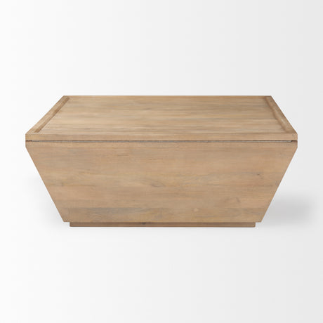 Wyatt 41.0L x 41.0W x 16.0H Brown Wood Angular Coffee Table from Mercana - Luna Furniture