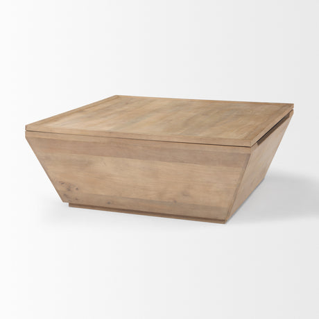 Wyatt 41.0L x 41.0W x 16.0H Brown Wood Angular Coffee Table from Mercana - Luna Furniture