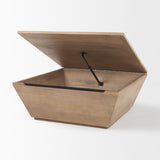 Wyatt 41.0L x 41.0W x 16.0H Brown Wood Angular Coffee Table from Mercana - Luna Furniture