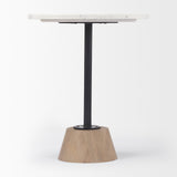 Maxwell Marble Top Pedestal End/Side Table from Mercana - Luna Furniture