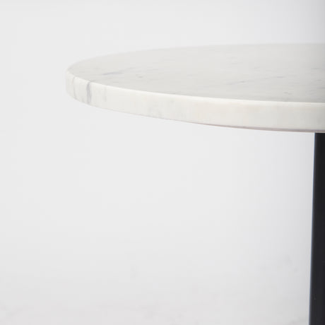 Maxwell Marble Top Pedestal End/Side Table from Mercana - Luna Furniture