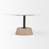 Maxwell Marble Top Pedestal Base Round Coffee Table from Mercana - Luna Furniture