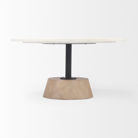 Maxwell Marble Top Pedestal Base Round Coffee Table from Mercana - Luna Furniture