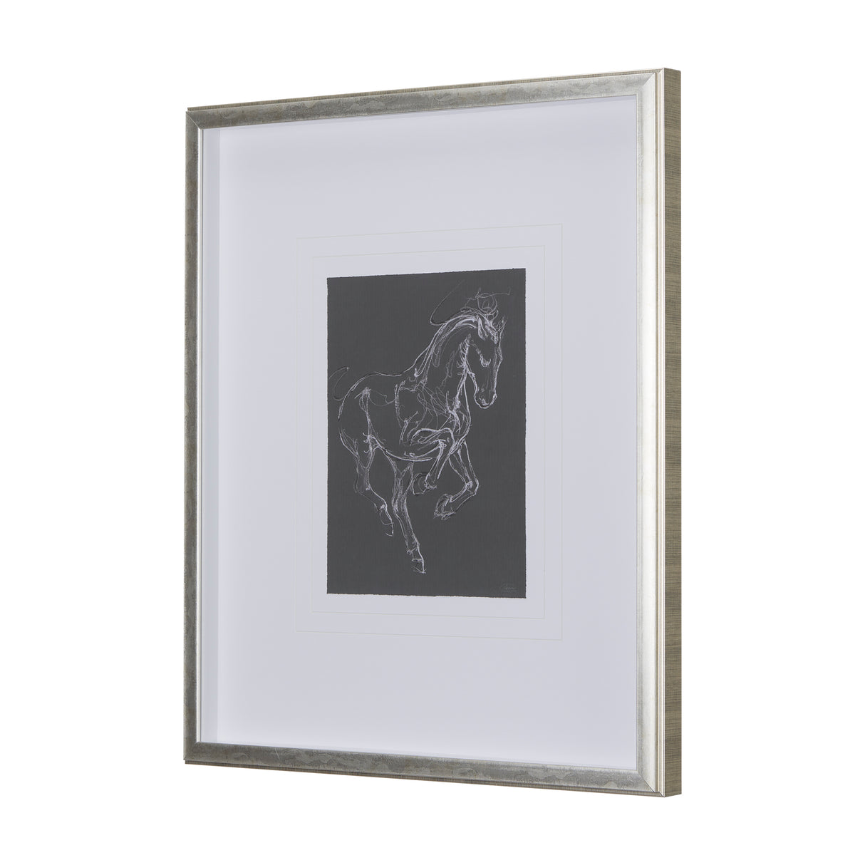 Horse III by Mercana Studio a Hand Embellished Textured Framed Art Print Matted under Glass from Mercana - Luna Furniture