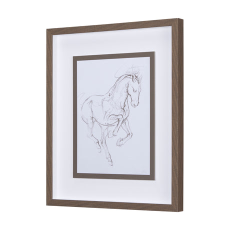 Horse I by Mercana Studio a Hand Embellished Textured Framed Art Print Matted under Glass from Mercana - Luna Furniture