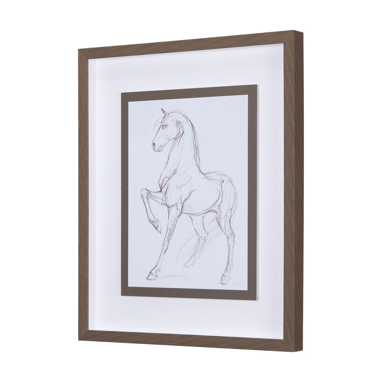 Horse II by Mercana Studio a Hand Embellished Textured Framed Art Print Matted under Glass from Mercana - Luna Furniture
