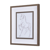 Horse II by Mercana Studio a Hand Embellished Textured Framed Art Print Matted under Glass from Mercana - Luna Furniture