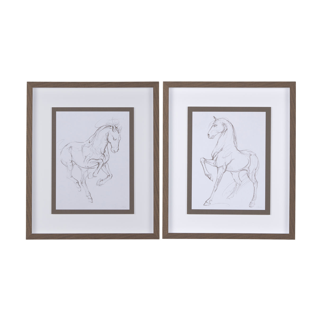 Horse II by Mercana Studio a Hand Embellished Textured Framed Art Print Matted under Glass from Mercana - Luna Furniture