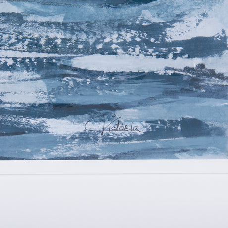Cloud and Sea by Mercana Studio a Hand Embellished Textured Framed Art Print Matted under Glass from Mercana - Luna Furniture