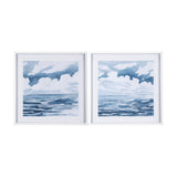 Cloud and Sea by Mercana Studio a Hand Embellished Textured Framed Art Print Matted under Glass from Mercana - Luna Furniture