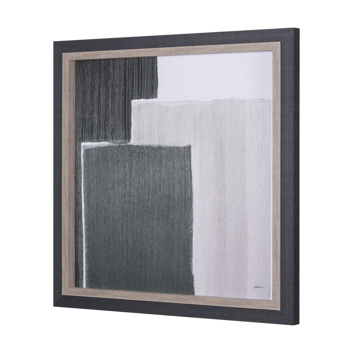 Blocks I by Mercana Studio a Hand Embellished Textured Framed Art Print from Mercana - Luna Furniture