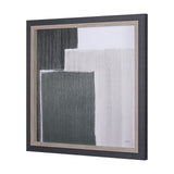 Blocks I by Mercana Studio a Hand Embellished Textured Framed Art Print from Mercana - Luna Furniture