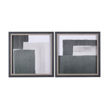 Blocks I by Mercana Studio a Hand Embellished Textured Framed Art Print from Mercana - Luna Furniture