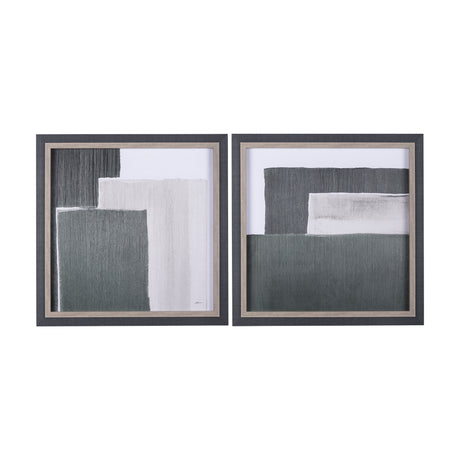 Blocks I by Mercana Studio a Hand Embellished Textured Framed Art Print from Mercana - Luna Furniture