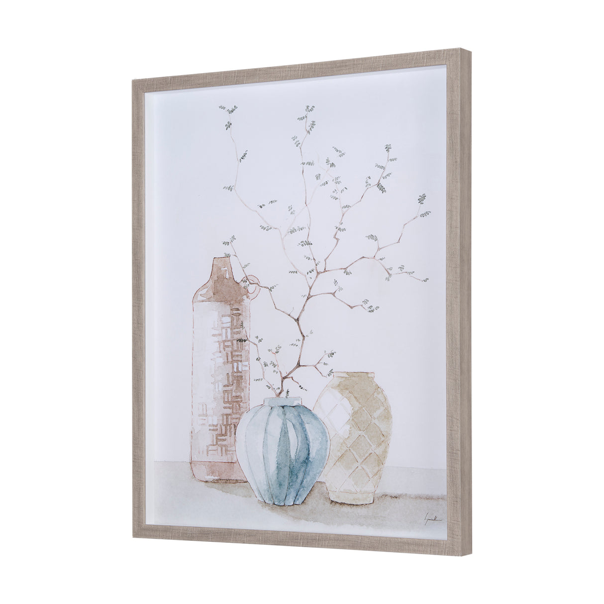 Boho BranchesII by Mercana Studio a Hand Embellished Textured Framed Art Print Matted under Glass from Mercana - Luna Furniture