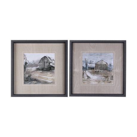 Late Autumn in Countryside I by Mercana Studio Hand Embellished Framed Art Print Matted under Glass from Mercana - Luna Furniture