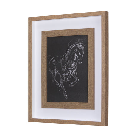 Horse III by Mercana Studio a Hand Embellished Textured Framed Art Print Matted under Glass from Mercana - Luna Furniture