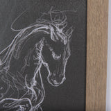 Horse III by Mercana Studio a Hand Embellished Textured Framed Art Print Matted under Glass from Mercana - Luna Furniture