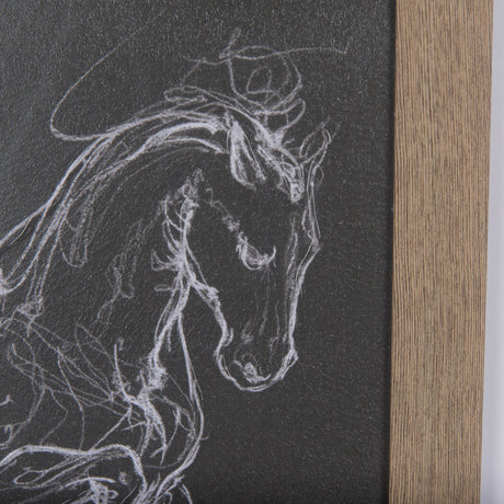 Horse III by Mercana Studio a Hand Embellished Textured Framed Art Print Matted under Glass from Mercana - Luna Furniture