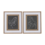 Horse III by Mercana Studio a Hand Embellished Textured Framed Art Print Matted under Glass from Mercana - Luna Furniture