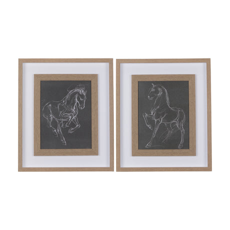 Horse IV by Mercana Studio a Hand Embellished Textured Framed Art Print Matted under Glass from Mercana - Luna Furniture